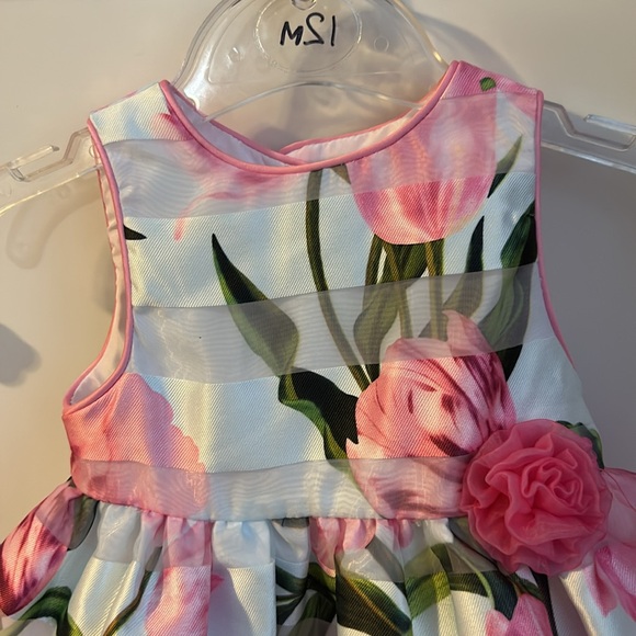 Baby girls wedding party flower girl dress floral princess dress birthday dress - Picture 2 of 4